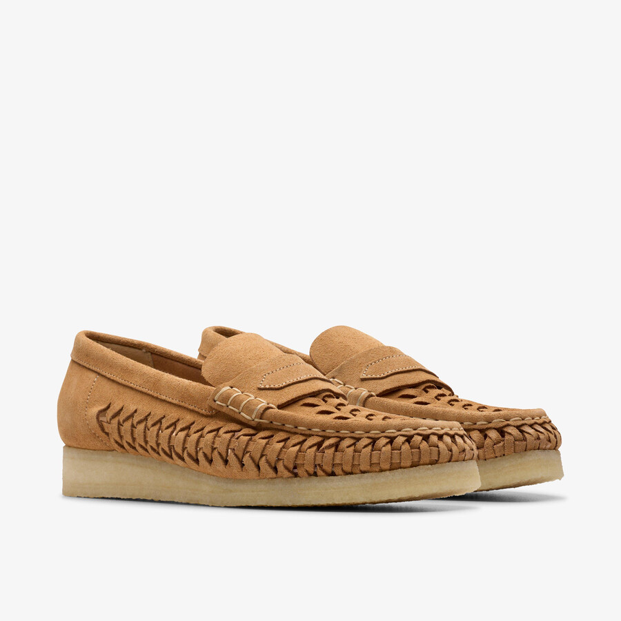 wallabee loafer geweven - bruin suède
